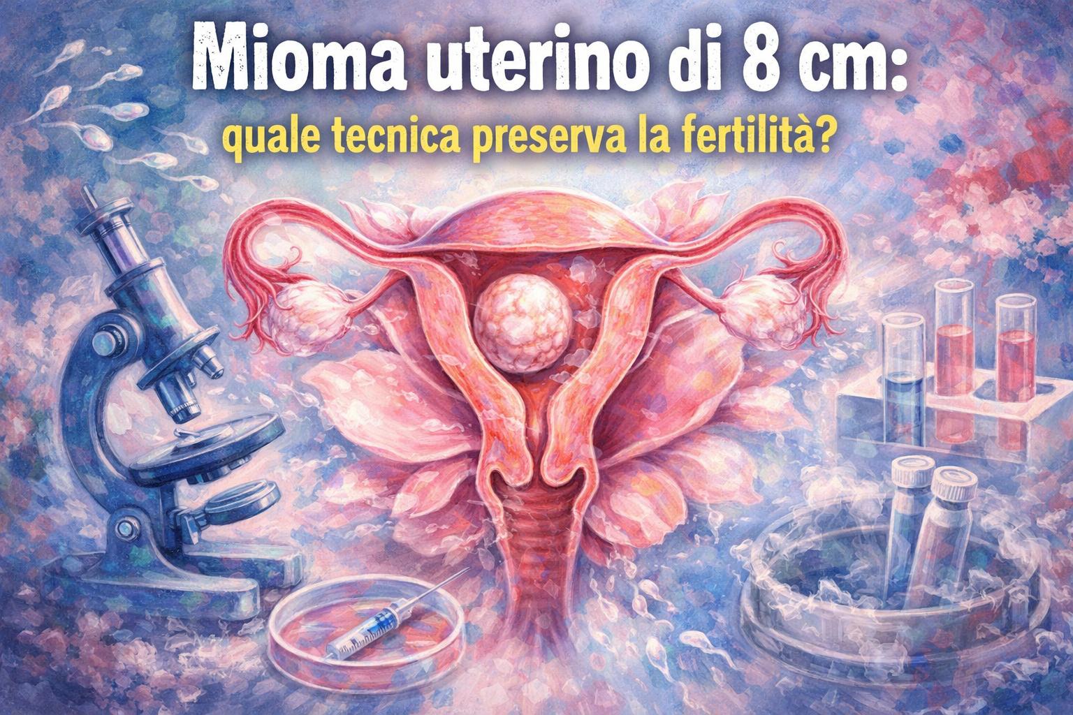 Mioma uterino di 8cm: quale tecnica preserva la fertilità?